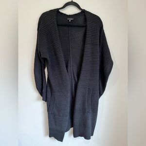 Dynamite Black Ribbed Cardigan